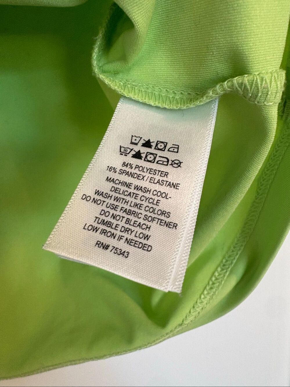 Sigrid Olsen Green & White Collared Tank Top Tennis / Golf Polo Size Large - Picture 5 of 6
